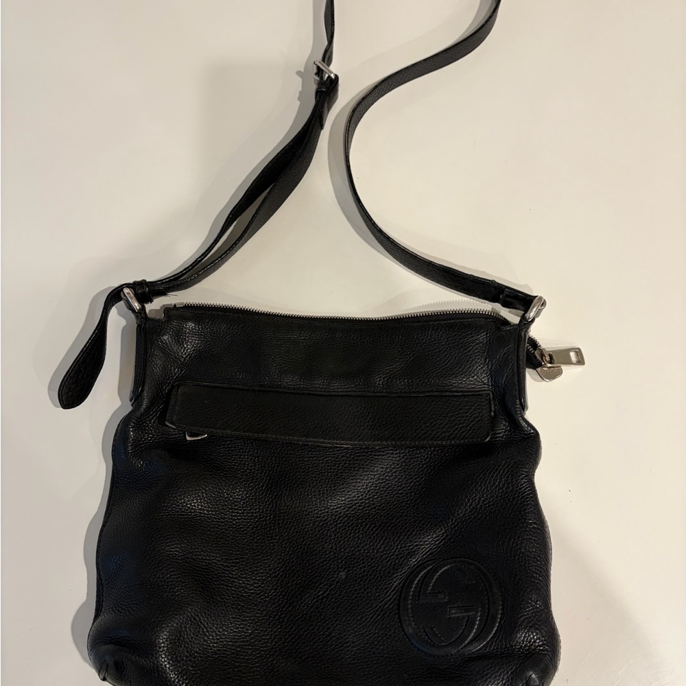 Gucci Black Leather Crossbody Bag